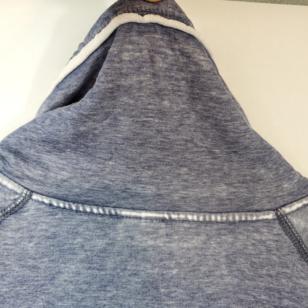 Green Tea Womens Cowl Neck Long Slv Blue/Grey Sweatshirt XXL - Picture 13 of 13